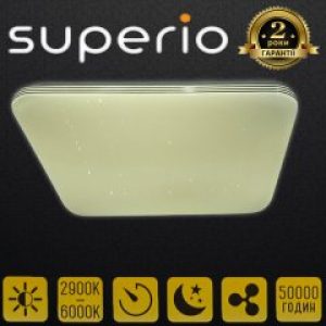 Светильник потолочный светодиодный Superio с пультом ДУ ULMS-S01-100W-24