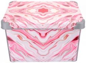 Контейнер с крышкой Violet House 0648 Decor Red Murble 20 л 23х29.5х39.5 см (0648 DECOR RED MURBLE с/кр. 20 л)