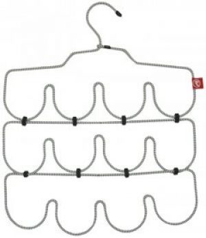 Вешалка для шарфов Мій Дім с тканевым покрытием 35.5 x 42.5 см Черно-белая (WW00006)