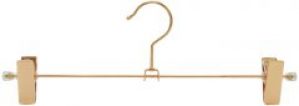 Вешалка для юбок и брюк с прищепками Мій Дім металлическая 35 см Бронзовая (WW00004)