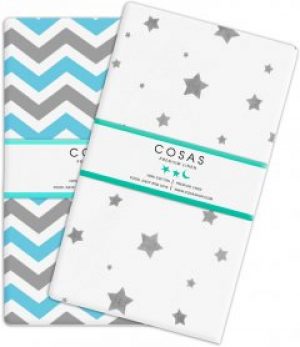 Набор простыней на резинке Cosas Set Sheet Zig Blue Grey Star Grey 60х120 2 шт (4822052023853)