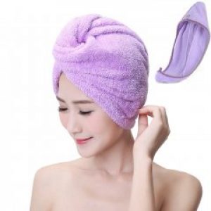 Полотенце чалма шапка тюрбан для сушки волос полотенце для головы (7846332) Фиолетовая