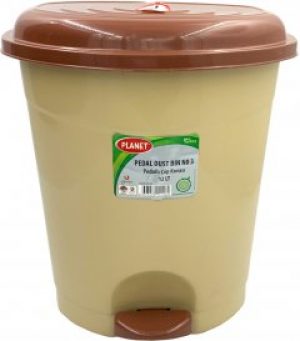 Мусорное ведро с педалью Planet №3 12 л Бежевое (10339kmd)