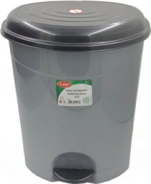 Мусорное ведро с педалью Planet №4 22 л Металлик (10343kmd)