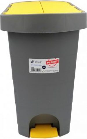 Ведро с педалью Planet Pelican 20 л Серо-желтое (10727kmd)