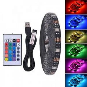 Комплект светодиодной LED ленты с диодами 5050 подсветка от USB с пультом управления (2 метра - подходит для ТВ)