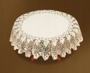 Круглая скатерть 160 см Mondomi бежевая (042773)