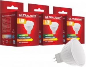 Светодиодная лампа Ultralight LED MR16 6W 3000K G5.3 (UL-51897) 3 шт