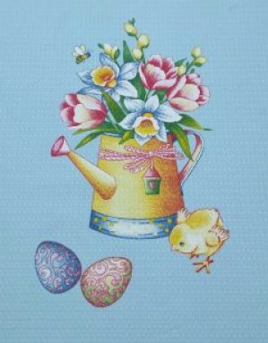 Вафельное полотенце Зоряне Сяйво Пасха Лейка 45х60 см (911_пасха лейка)