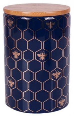 Банка для сыпучих продуктов Lefard 940 с бамбуковой крышкой 10х10х15 см Разноцветная (940-225)