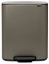 Бак для мусора Brabantia с педалью BO PEDAL BIN 2х30 л Матовый стальной (211461)