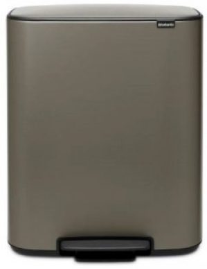 Бак для мусора Brabantia с педалью BO PEDAL BIN 2х30 л Матовый стальной (211461)