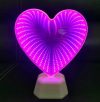 Ночник Сердце. Светильник с эффектом бесконечности. Бесконечное зеркало LED