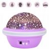 Детский ночник проектор звездного неба белого и разноцветного света Night Light LED Фиолетовый