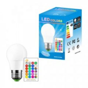 Светодиодная лампа HNGCHOIGE E27 LED RGB 10 Вт 16 цветов с пультом ДУ