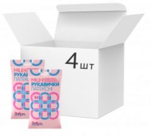 Упаковка перчаток латексных Добра Господарочка прочных M 4 пары (4820086520041)