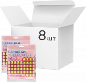 Упаковка салфеток Добра Господарочка универсальных 8 шт по 3 салфетки (4820086520218)