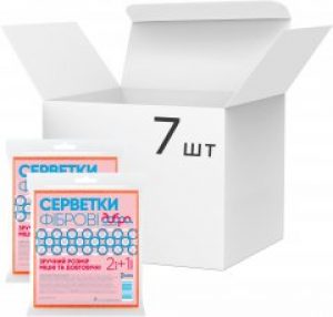 Упаковка салфеток Добра Господарочка фибровых 7 шт по 3 салфетки (4820086521123)