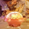 Музыкальный детский портативный ночник-проектор звездного неба Star Wish Light розовый
