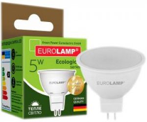 Светодиодная лампа EUROLAMP SMD MR16 5W GU5.3 3000K (LED-SMD-05533(P))