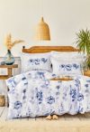 Комплект постельного белья Karaca Home Сатин Roses Mavi 200x220 (svt-2000022261579)