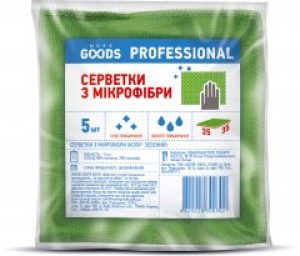 Салфетки из микрофибры универсальные More Goods Professional 35х35 см 5 шт Зеленые (4820228300302)
