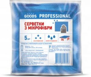 Салфетки из микрофибры универсальные More Goods Professional 35х35 см 5 шт Голубые (4820228300326)