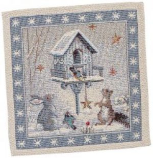 Салфетка-подкладка Limaso под тарелку новогодняя гобеленовая Лесная сказка RUNNER854-17 17x18 см (ROZ6400052505)