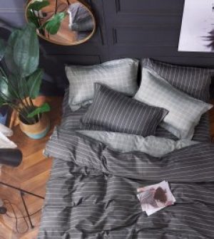 Комплект постельного белья Novita Сатин 20001 150х215 Серый (ROZ6400054189)