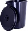 Ведро с крышкой Violet House Баттал 65 л 52х47х44 см Black (0132 Баттал BLACK с/кр.65 л)