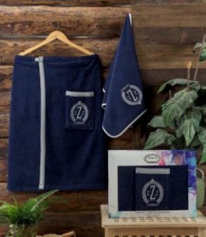 Набор Zeron для сауны мужской 2-х предметный Lacivert