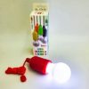 Декоративный светильник светодиодная лампочка на шнурке от батареек UKC Led lamp 15418 красный