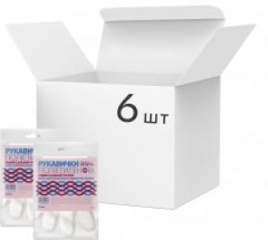 Упаковка перчаток полиэтиленовых Добра Господарочка прозрачных 6 пачек по 100 шт (4820086522175)