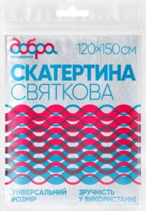 Скатерть праздничная белая Добра Господарочка 120х150 см (4820086522076)