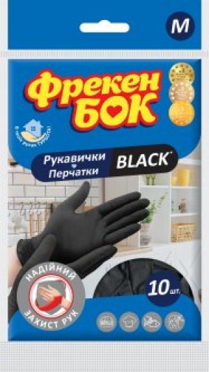 Перчатки латексные Фрекен БОК 10 шт M Black (17107730)