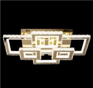 Люстра LED+хрусталь Свет золотиста з пультом 176W