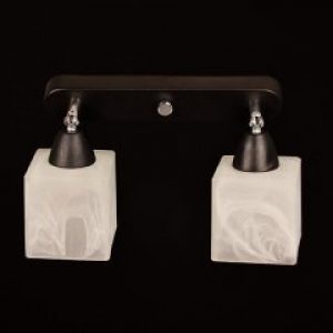 Люстра класична чорна Spectr на два плафона 1115/2+P-97-6