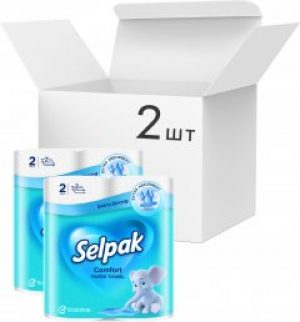 Упаковка кухонных полотенец Selpak Comfort 2 слоя 2 пачки по 2 рулона (32363803)