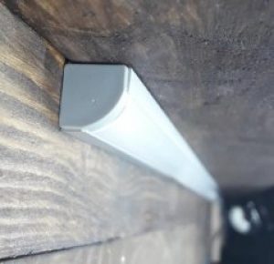 Светодиодный профиль угловой ЛПУ17 AL&Build Комплект (профиль+рассеиватель матовый+заглушка) анод серебро 1мп