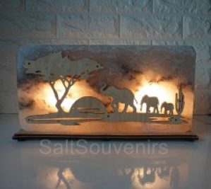 Соляная лампа EcoDecorLamp Прямоугольная Слоны