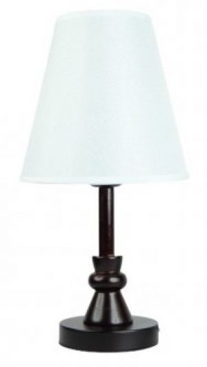 Деревянная настольная лампа с абажуром SVLIGHT 110 венге (белый)