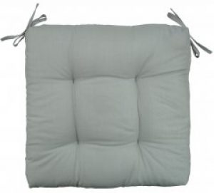 Подушка на стул Прованс с завязками Синтепон Хит 39х39 см Серая (4823093415447)