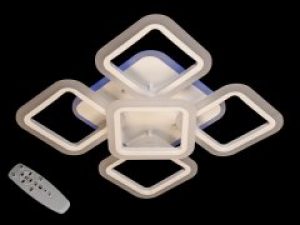 Потолочная LED люстра AlexMosh с диммером и подсветкой цвет белый 65W (186690)