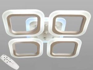 Потолочная современная LED-люстра AlexMosh с диммером и RGB подсветкой 45w цвет белый (1119)