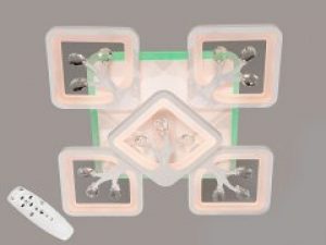 Потолочная светодиодная люстра AlexMosh с диммером и RGB подсветкой 85W цвет белый (06)
