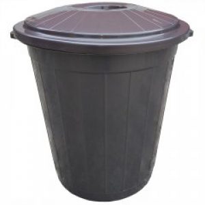 Бак для мусора Irak Plastik с крышкой на 49 л Eco шоколад