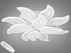 Потолочная LED люстра AlexMosh с диммером и RGB подсветкой 7ми цветов 175w цвет белый (045)