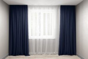 Комплект штор Декорин Микровелюр 250x250 см Темно-синих 2 шт (ROZ6400055418)