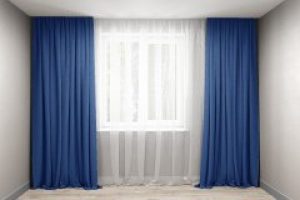 Комплект штор Декорин Микровелюр 150x250 см Синих 2 шт (ROZ6400055432)