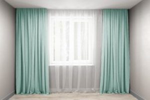 Комплект штор Декорин Микровелюр 150x250 см Бирюзово-голубых 2 шт (ROZ6400055488)